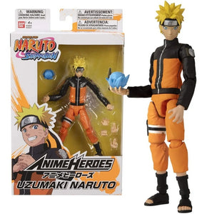 MUÑECO NARUTO UZUMAKI 17 CM ORIGINAL BANDAI ANIME HEROES